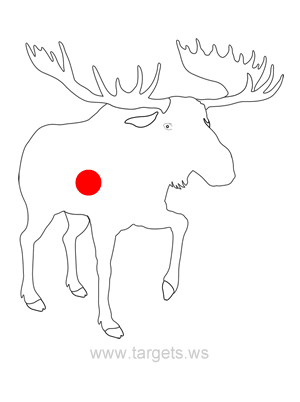 moose shooting target outline