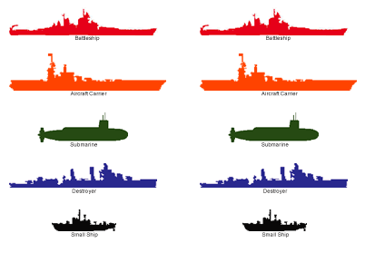 Battleship Game Pieces Names
