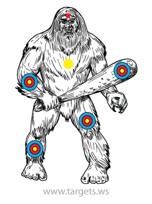 printable targets print your own scary monster targets