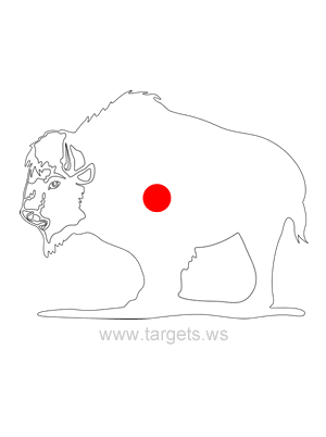 Buffalo Shooting Target Outline