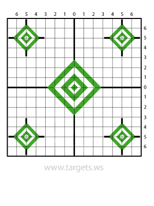 Sight-In Target with Green Centers