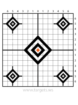 Sight-In Target 2 with Orange Center