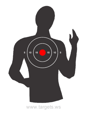 Human Silhouette Shooting Target 10