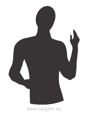 Human Silhouette Shooting Target 16