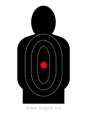 Human Silhouette Shooting Target 3