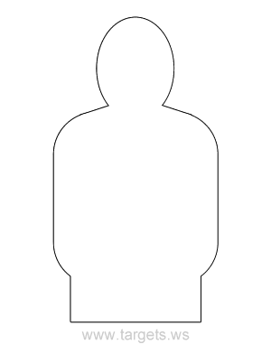 Human Silhouette Shooting Target 9