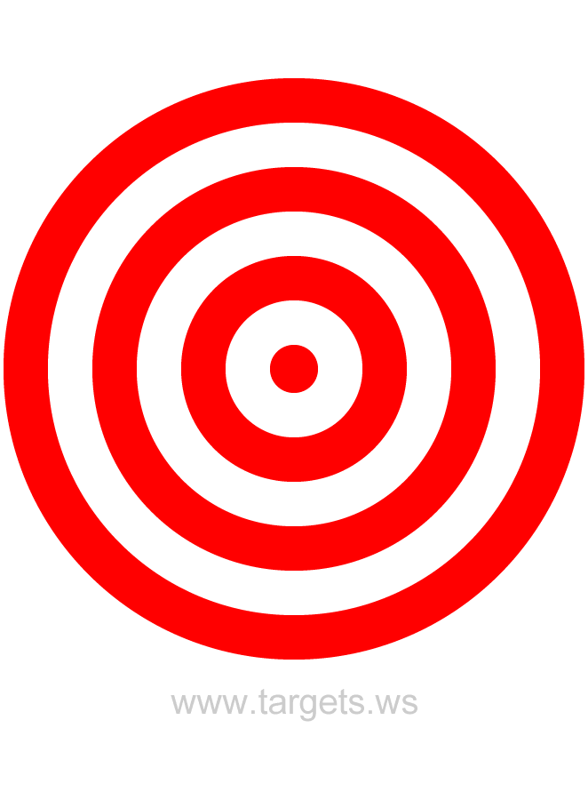 Printable Targets - Print your own bullseye shooting targets