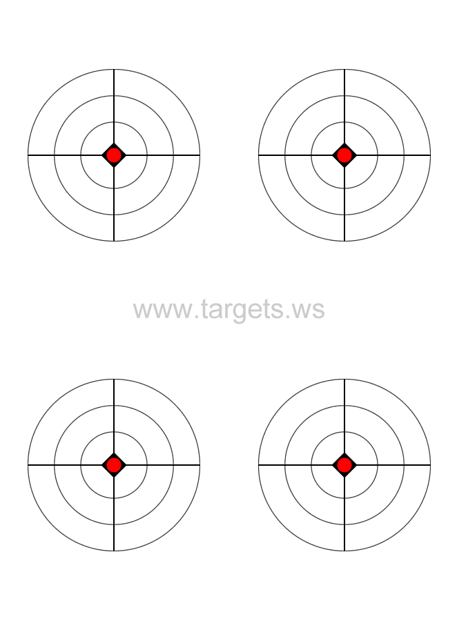 Printable Shooting Targets Bullseye