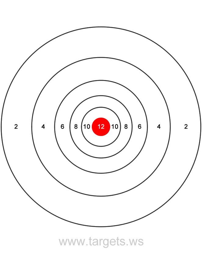 Printable Targets - Print your own bullseye shooting targets